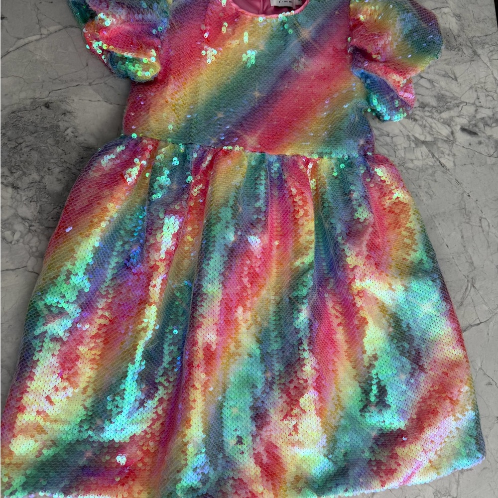 Lola + The Boys Rainbow Sequin Dress